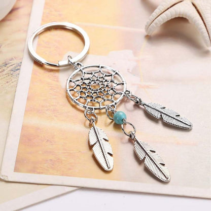 2 PCS Fashion Simple Dream Catcher Series Beads Keychain(Pink) - Key Rings by buy2fix | Online Shopping UK | buy2fix