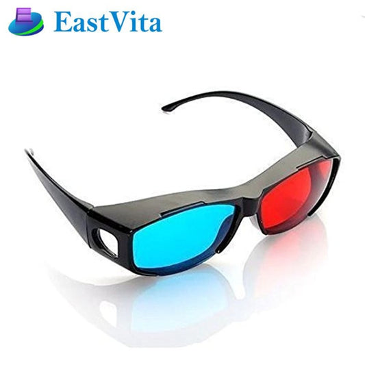 Red Blue 3D Glasses Anaglyph Framed 3D Vision Glasses for Game Stereo Movie Dimensional Glasses Plastic Glasses by buy2fix