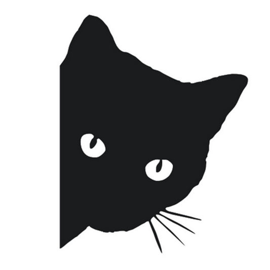 CAT FACE PEERING Pet Cat Car Sticker Decals , Size: 12x15cm by buy2fix