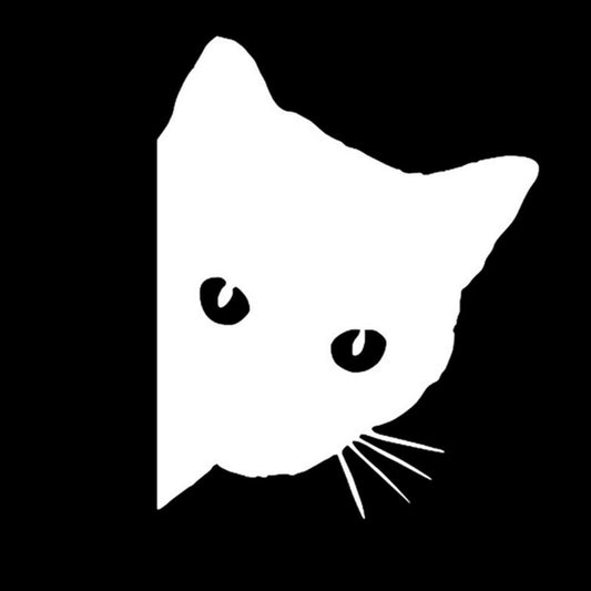 CAT FACE PEERING Pet Cat Car Sticker Decals , Size: 12x15cm by buy2fix