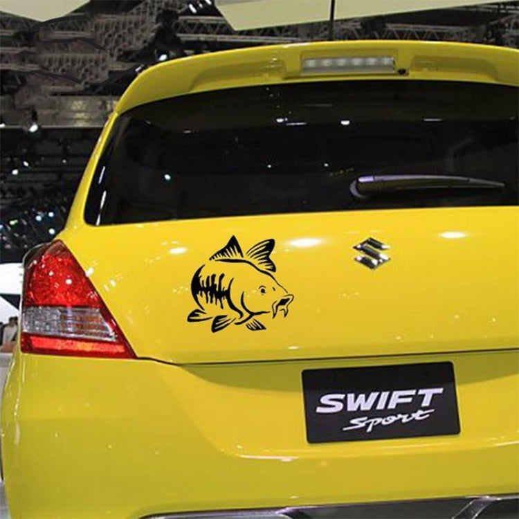 20 PCS Carp Fish Shape Window Car Sticker Reflective Car Styling Decoration(Black) by buy2fix