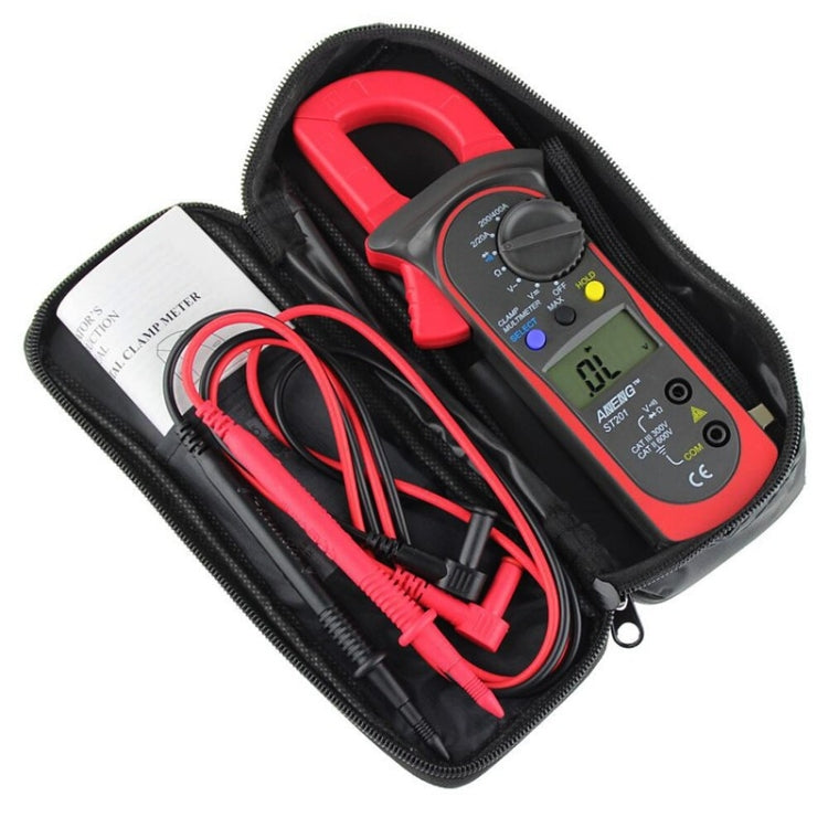 ANENG ST201 AC And DC Digital Clamp Multimeter Voltage And Current Measuring Instrument Tester(Red) - Consumer Electronics by ANENG | Online Shopping UK | buy2fix