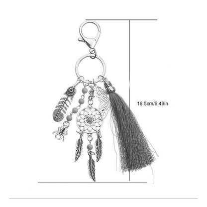 2 PCS Simple Fashion Wool Tassel Dream Catching Keychain(Pink) by buy2fix