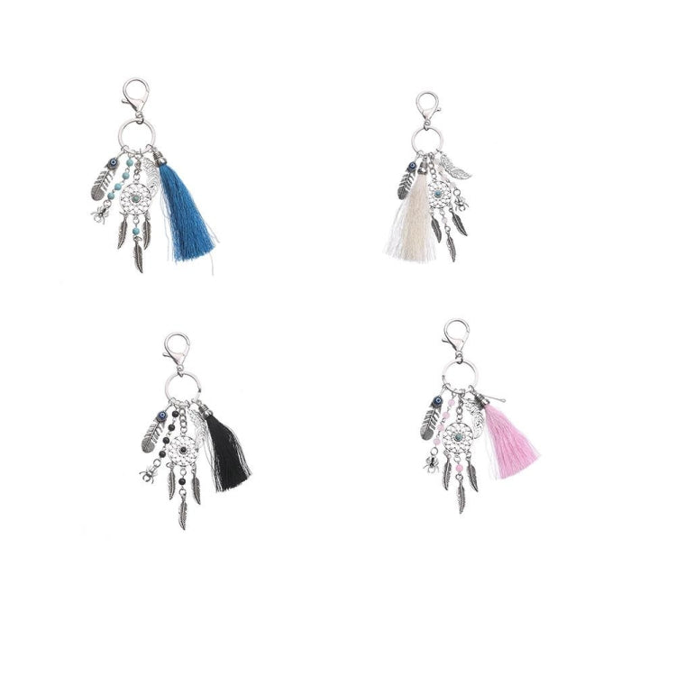 2 PCS Simple Fashion Wool Tassel Dream Catching Keychain(Black) by buy2fix