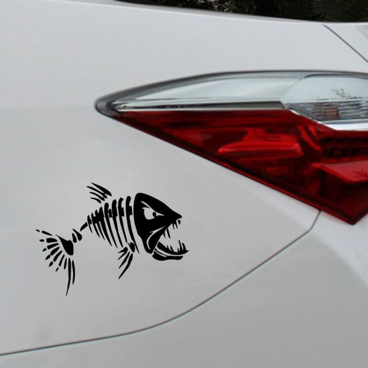 10 PCS YOJA Mad Fish Funny Decal Car Window Decoration Vinyl Stickers Motorcycle Accessories, Size: 11x7cm (Black) - Decorative Sticker by buy2fix | Online Shopping UK | buy2fix