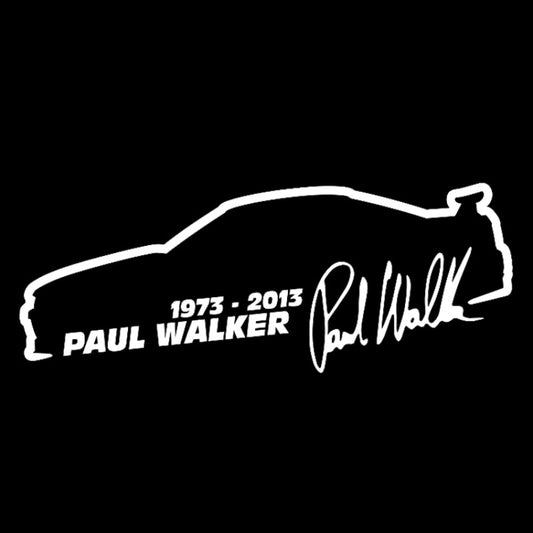 10 PCS Paul Walker Fashion Car Styling Vinyl Car Sticker, Size: 13x5cm(White) by buy2fix
