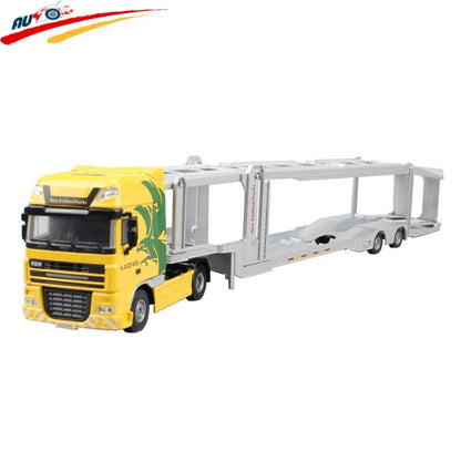 Alloy 1:50 Double-Deck Car Transporter Truck Diecast  Vehicle Model Toy(Blue) - Model Toys by buy2fix | Online Shopping UK | buy2fix