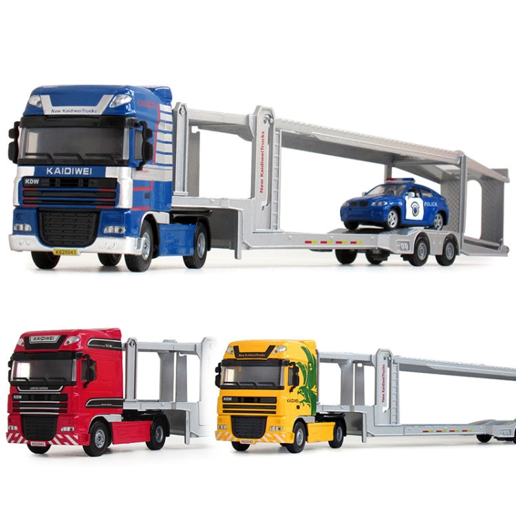 Alloy 1:50 Double-Deck Car Transporter Truck Diecast  Vehicle Model Toy(Blue) - Model Toys by buy2fix | Online Shopping UK | buy2fix