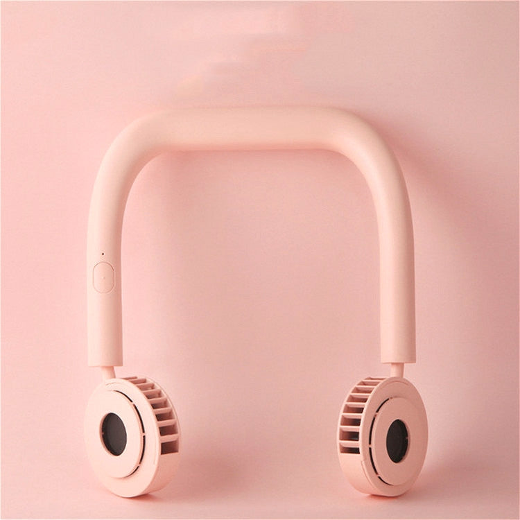 USB Charging Fan Portable Mini Hanging Neck Fan(Cherry Blossom Powder) - Consumer Electronics by buy2fix | Online Shopping UK | buy2fix