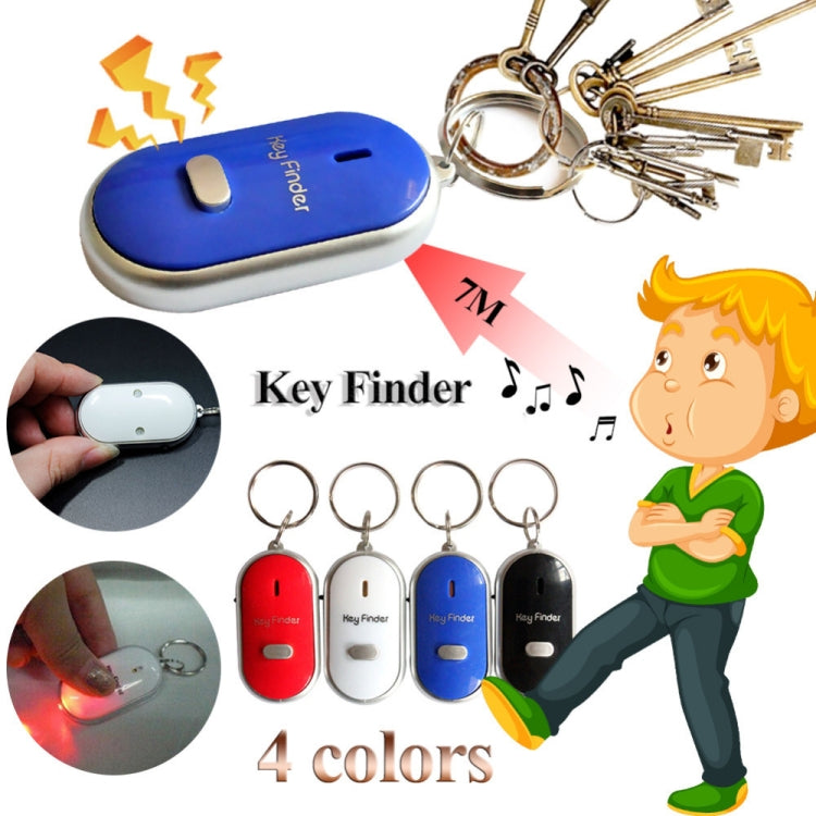 Mini LED Whistle Key Finder Flashing Beeping Remote Lost Keyfinder Locator Keyring for children(white) - Security by buy2fix | Online Shopping UK | buy2fix