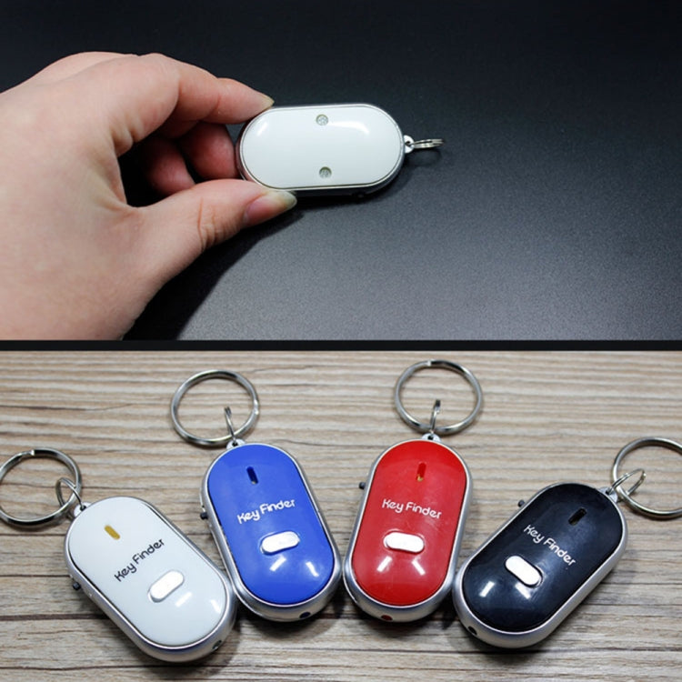 Mini LED Whistle Key Finder Flashing Beeping Remote Lost Keyfinder Locator Keyring for children(white) - Security by buy2fix | Online Shopping UK | buy2fix