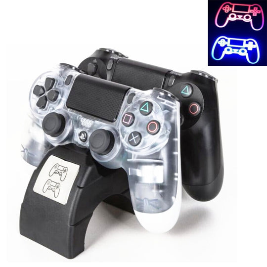 Pour Playstation 4 /PS4 pro /PS4 Slim contrôleur sans fil indicateur LED chargeur Double poignée Double USB Station de chargement support