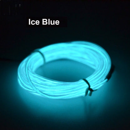 Flexible LED Light EL Wire String Strip Rope Glow Decor Neon Lamp USB Controlle 3M Energy Saving Mask Glasses Glow Line F277(Blue Light) - Laser Stage Lighting by buy2fix | Online Shopping UK | buy2fix