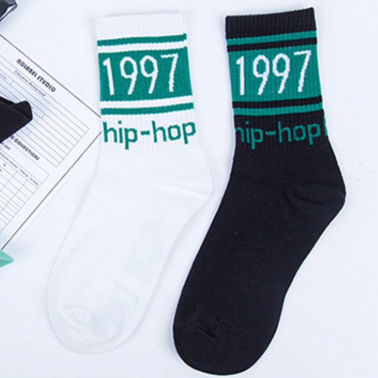 3 Pairs Street Beat Retro Hip Hop Simple Tube Socks Sports Skateboard Socks, Size:One Size(Black) - Tube Socks by buy2fix | Online Shopping UK | buy2fix