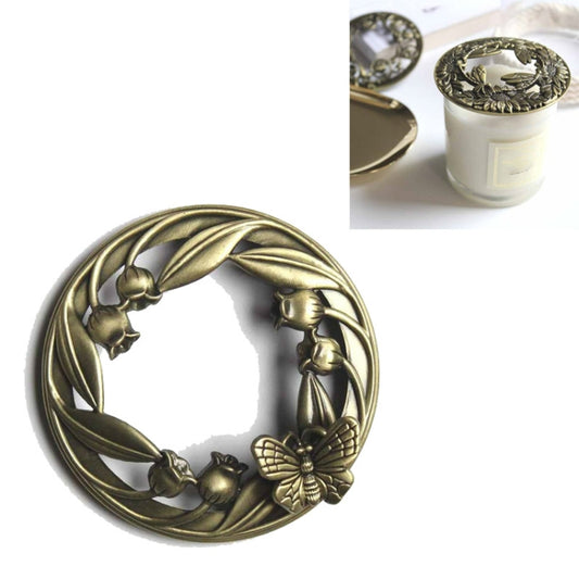 Built-in Wrought Iron Polythermal Anti-hanging Wall Scented Candle Zinc Alloy Smart Cover(3D Butterfly) by buy2fix