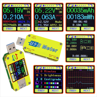 USB 3.0 Color Display Screen Tester Voltage-current Measurement Type-C Meter, Support Android APP, Model:UM34 without Bluetooth - Consumer Electronics by buy2fix | Online Shopping UK | buy2fix