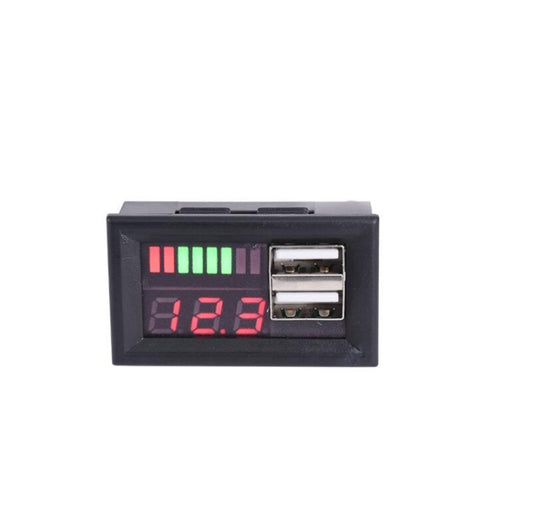 DL-USB-02 Car 12V Battery Voltage Power Display Meter Head Integrated Dual USB Output 5V2A Voltage Conversion - Consumer Electronics by buy2fix | Online Shopping UK | buy2fix
