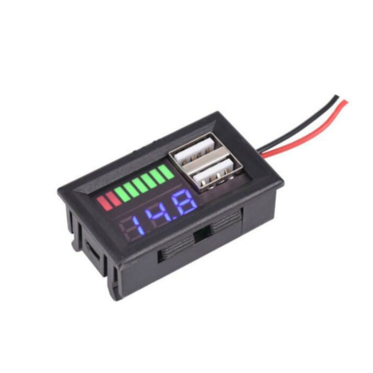 DL-USB-02 Car 12V Battery Voltage Power Display Meter Head Integrated Dual USB Output 5V2A Voltage Conversion - Consumer Electronics by buy2fix | Online Shopping UK | buy2fix