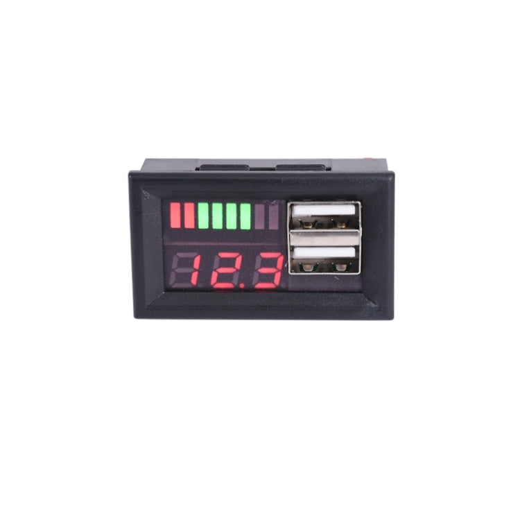 DL-USB-02 Car 12V Battery Voltage Power Display Meter Head Integrated Dual USB Output 5V2A Voltage Conversion - Consumer Electronics by buy2fix | Online Shopping UK | buy2fix