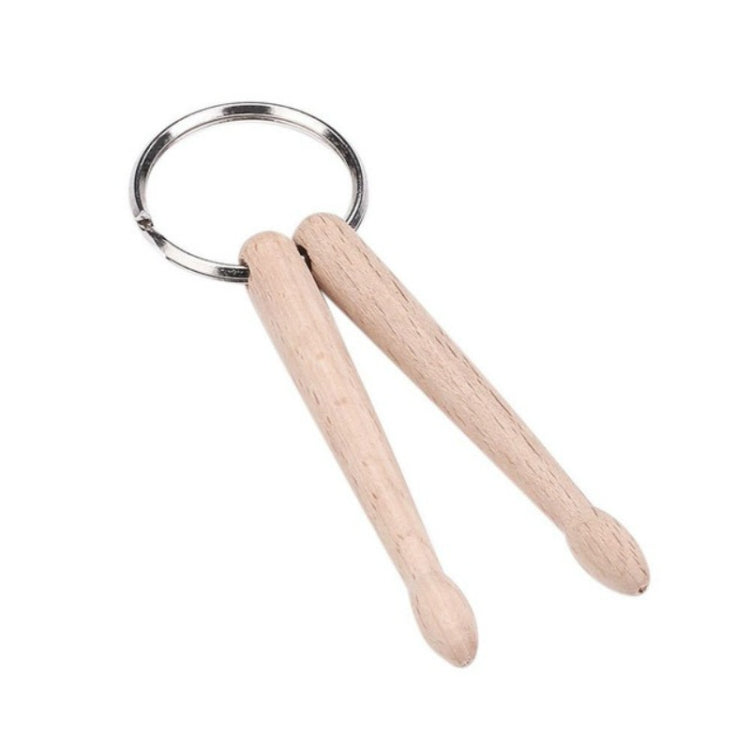3 PCS Mini Drumsticks Keychain Beech Drum Sticks Percussion Music Gift(Double) by buy2fix