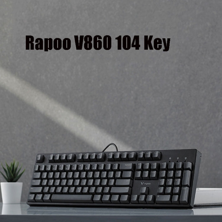 Rapoo V860 Desktop Wired Gaming Mechanical Keyboard, Specifications:104 Keys(Red Shaft) - Wired Keyboard by Rapoo | Online Shopping UK | buy2fix