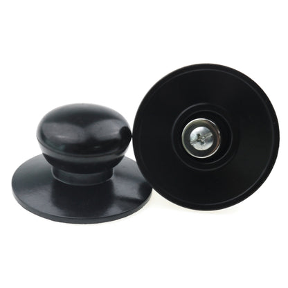 2 PCS Universal Pot Lid Handle Cap Hat Stainless Steel Fitting(Black) - Home & Garden by buy2fix | Online Shopping UK | buy2fix