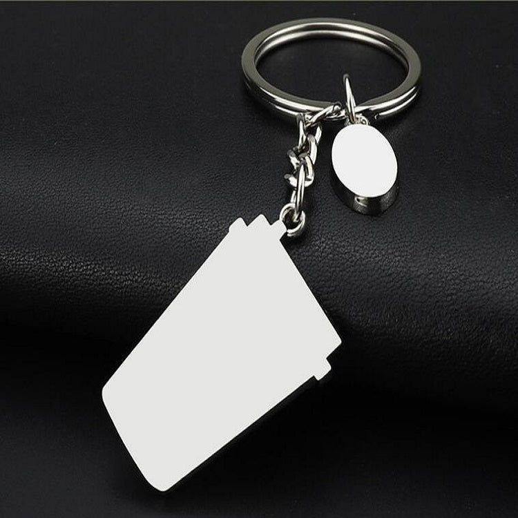 2 PCS Coffee Cup Keychain Creative Metal Pendant Small Gift - Key Rings by buy2fix | Online Shopping UK | buy2fix