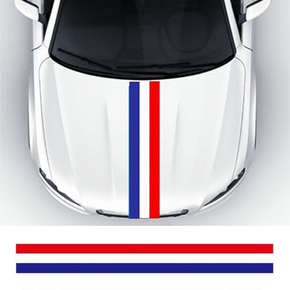 Flag Striped Car Hood Vinyl Sticker Body Decal(france) - Decorative Sticker by buy2fix | Online Shopping UK | buy2fix