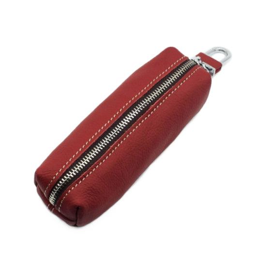 Car Keys Holder Genuine Leather Coin Purse for Men Key Wallets(Red) by buy2fix