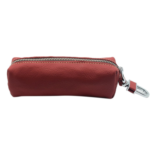 Car Keys Holder Genuine Leather Coin Purse for Men Key Wallets(Red) by buy2fix