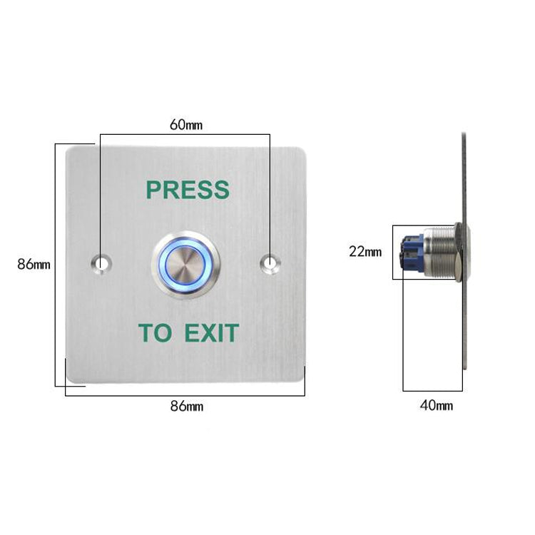 S88622L Metal Stainless Steel Panel with Waterproof Access Control Switch - Security by buy2fix | Online Shopping UK | buy2fix