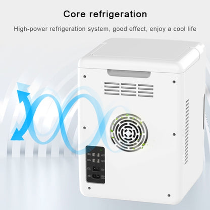 10L Mini Refrigerator Car Home Dual-use Small Dormitory Refrigerator, CN Plug(White Blue) - Home & Garden by buy2fix | Online Shopping UK | buy2fix