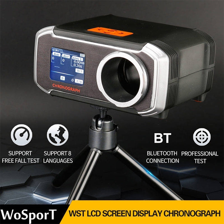 WoSporT LCD Screen Display Chronograph Speed Tester, APP Bluetooth Synchronization Eight Languages Show Speed Measurement - Consumer Electronics by buy2fix | Online Shopping UK | buy2fix