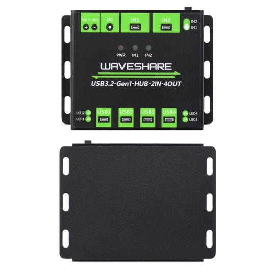Waveshare 23929 USB HUB, Extending 4 X USB 3.2 Ports, Switchable Dual Hosts, Multi Protections by Waveshare