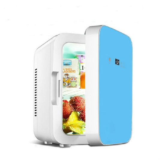Somate SMT-8L Digital Display Car Home Dual-use Mini Refrigerator, Color:Blue, Specification:CN Plug by buy2fix