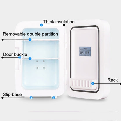 Somate SMT-8L Digital Display Car Home Dual-use Mini Refrigerator, Color:Blue, Specification:CN Plug - Home & Garden by buy2fix | Online Shopping UK | buy2fix