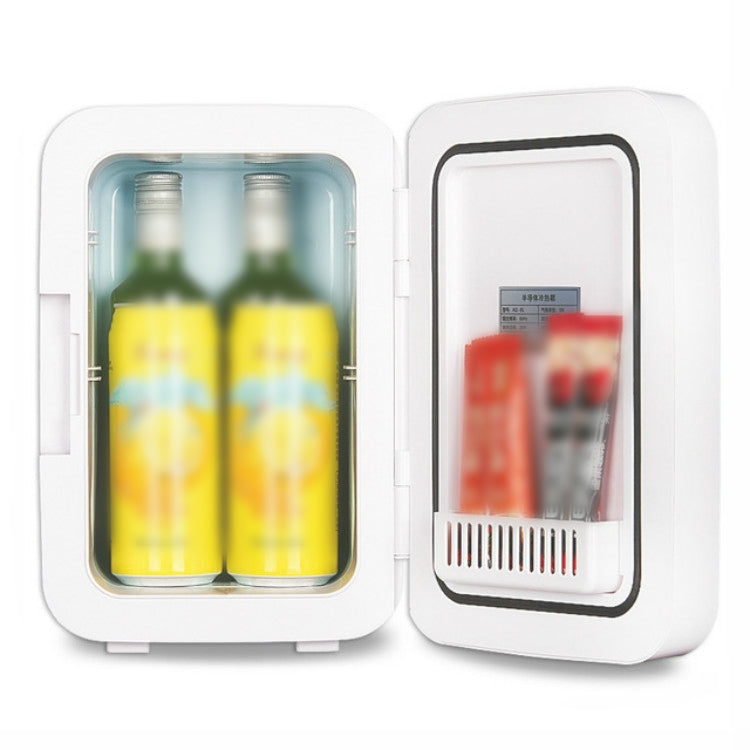 Somate SMT-8L Digital Display Car Home Dual-use Mini Refrigerator, Color:White Tempering Door, Specification:CN Plug - Home & Garden by buy2fix | Online Shopping UK | buy2fix