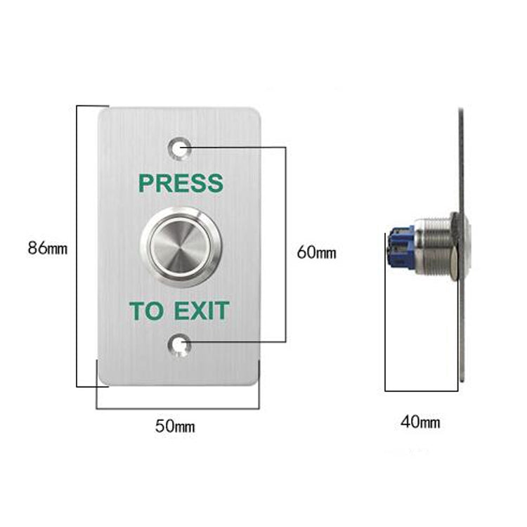 S85022D Waterproof Access Control Switch Cell Self-reset Rainproof Exit Button - Security by buy2fix | Online Shopping UK | buy2fix