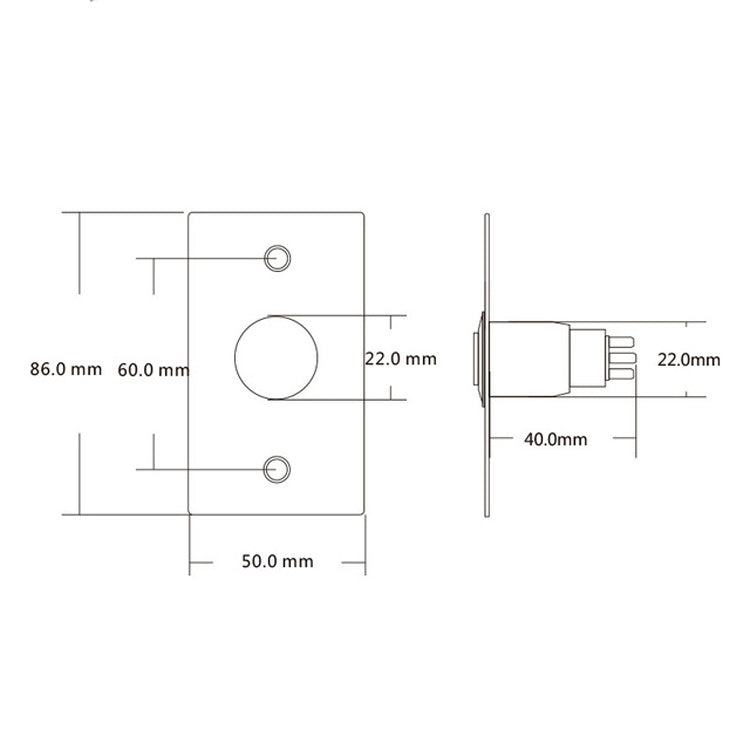 S85022D Waterproof Access Control Switch Cell Self-reset Rainproof Exit Button - Security by buy2fix | Online Shopping UK | buy2fix