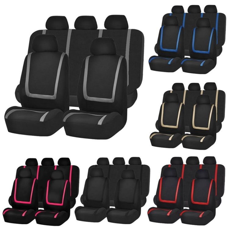 Universal Car Seat Cover Polyester Fabric Automobile Seat Covers Car Seat Cover Vehicle Seat Protector Interior Accessories 4pcs Set Black by buy2fix