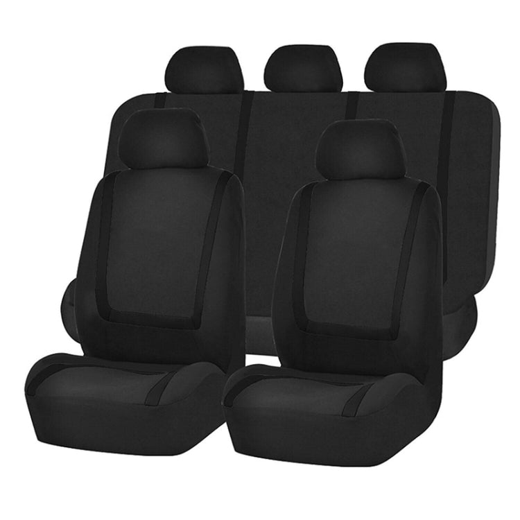 Universal Car Seat Cover Polyester Fabric Automobile Seat Covers Car Seat Cover Vehicle Seat Protector Interior Accessories 4pcs Set Black by buy2fix