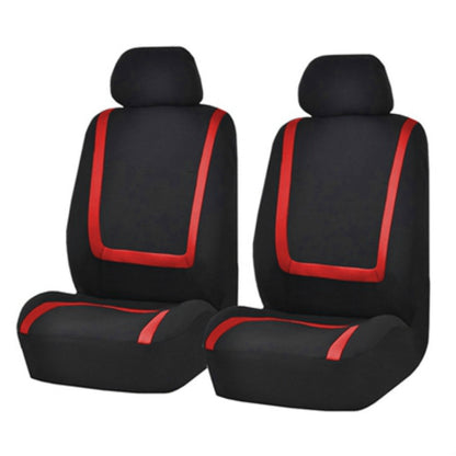 Universal Car Seat Cover Polyester Fabric Automobile Seat Covers Car Seat Cover Vehicle Seat Protector Interior Accessories 4pcs Set Red - Seat Accessories by buy2fix | Online Shopping UK | buy2fix