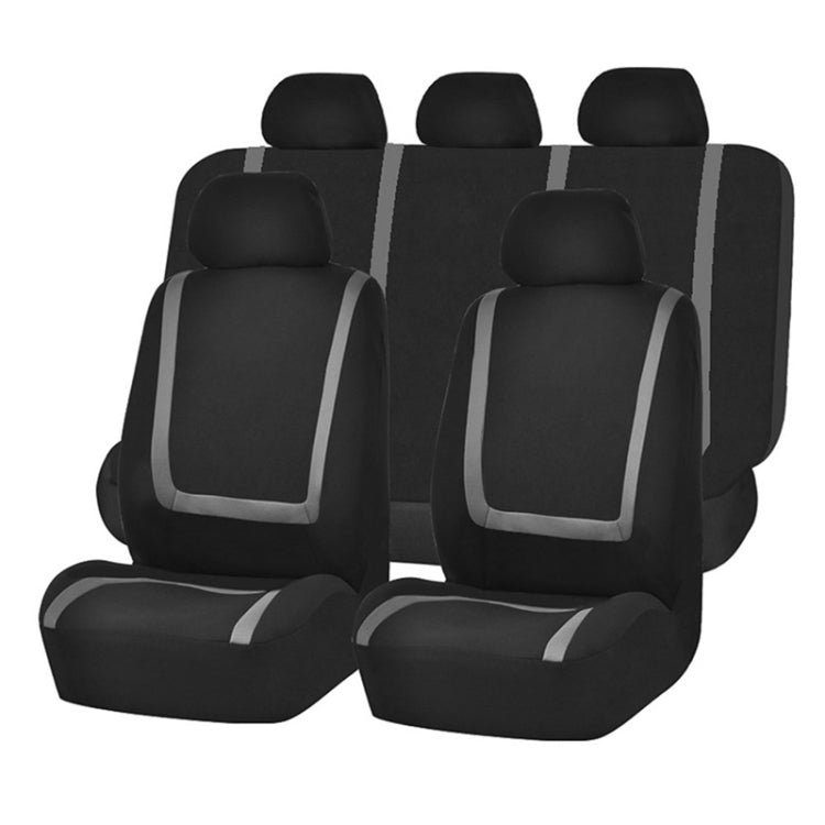 Universal Car Seat Cover Polyester Fabric Automobile Seat Covers Car Seat Cover Vehicle Seat Protector Interior Accessories 4pcs Set Beige by buy2fix