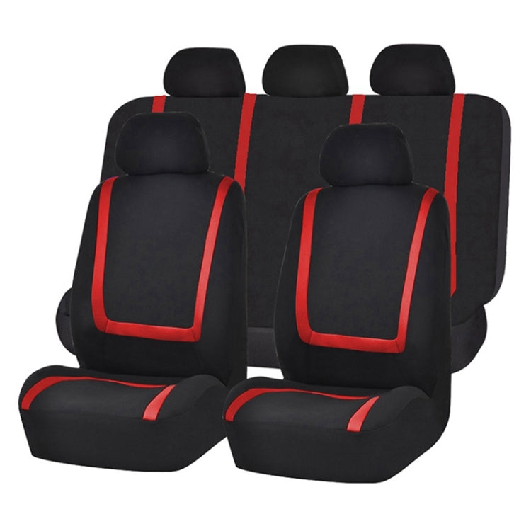 Universal Car Seat Cover Polyester Fabric Automobile Seat Covers Car Seat Cover Vehicle Seat Protector Interior Accessories 4pcs Set Beige by buy2fix