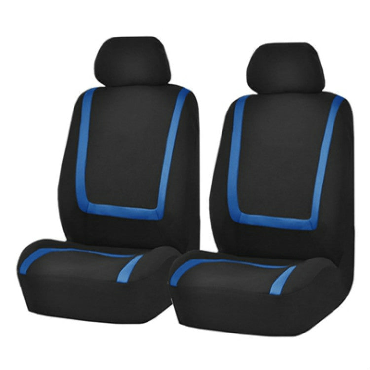 Universal Car Seat Cover Polyester Fabric Automobile Seat Covers Car Seat Cover Vehicle Seat Protector Interior Accessories 4pcs Set Blue - Seat Accessories by buy2fix | Online Shopping UK | buy2fix