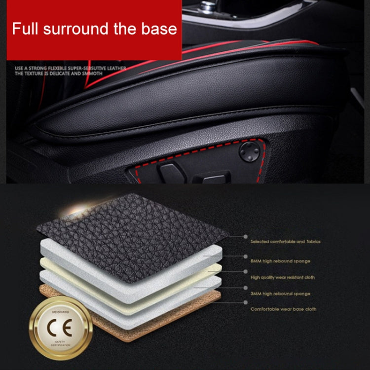 Universal PU Leather Car Seat Cover Black White Deluxe - Seat Accessories by buy2fix | Online Shopping UK | buy2fix