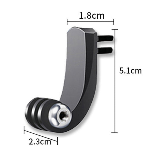 TELESIN Center Vertical Bend Arm Sports Camera Accessories For GoPro HERO11 Black / HERO9 Black / DJI Osmo Action 3 by buy2fix