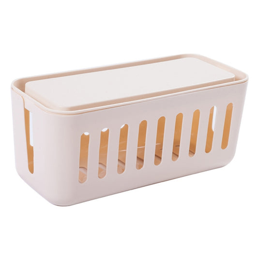 Safety Household Desktop Power Cable Storage Box Charger Socket Organizer(Yellow) by buy2fix