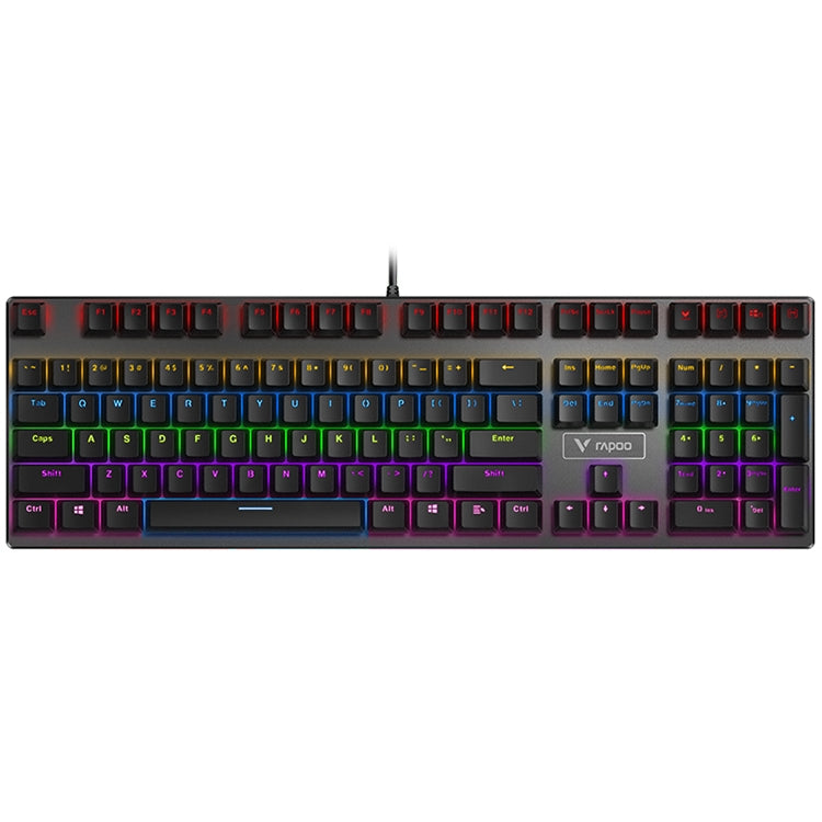 Rapoo V700S 104 Keys Mixed Color Backlight USB Wired Game Computer Without Punching Mechanical Keyboard(Black Shaft) - Wired Keyboard by Rapoo | Online Shopping UK | buy2fix