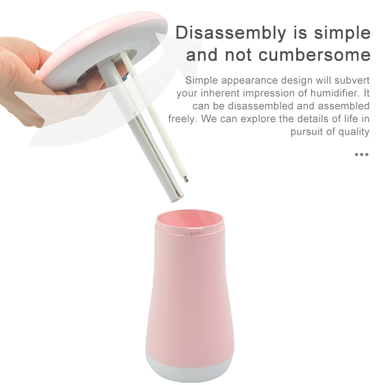 Mushroom Aromatherapy Night Light Bedroom Bedside Sleep Air Humidifier Sleep Aid Lamp Automatic Alcohol Sprayer(Pink) - Home & Garden by buy2fix | Online Shopping UK | buy2fix